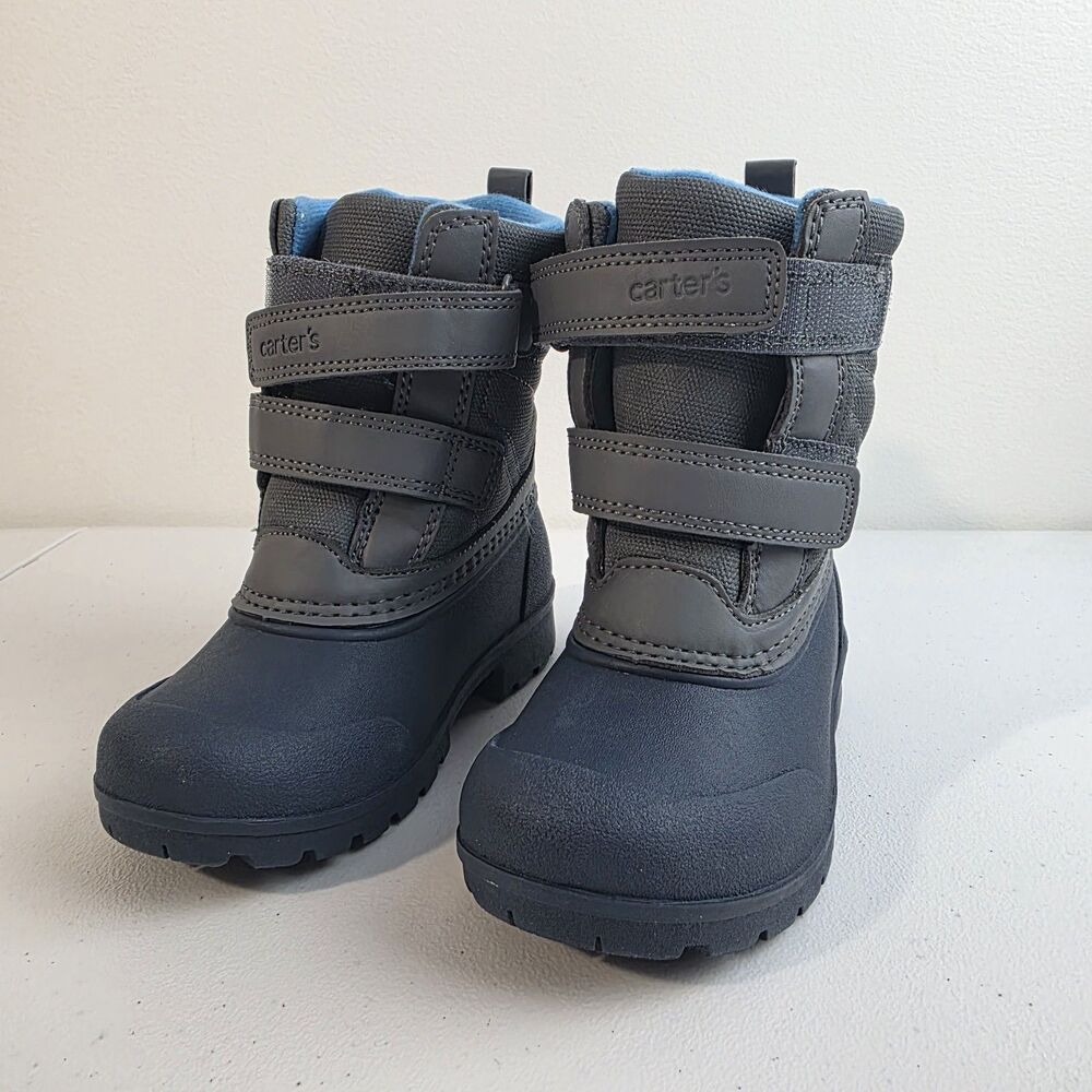 Carters Deltha size 9M Blue & Gray Waterproof Insulated Winter Snow Duck Boot